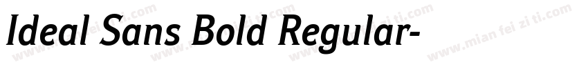 Ideal Sans Bold Regular字体转换